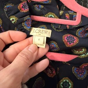 J.Crew Navy Dress with Pink Accents